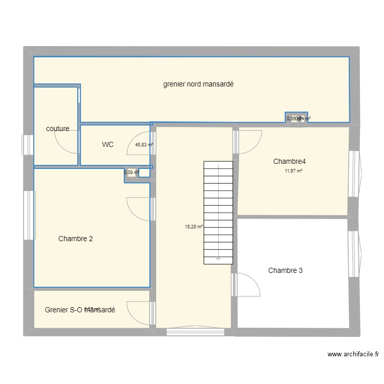 2022 Plan 1er etage Pierre. Plan de 0 pièce et 0 m2