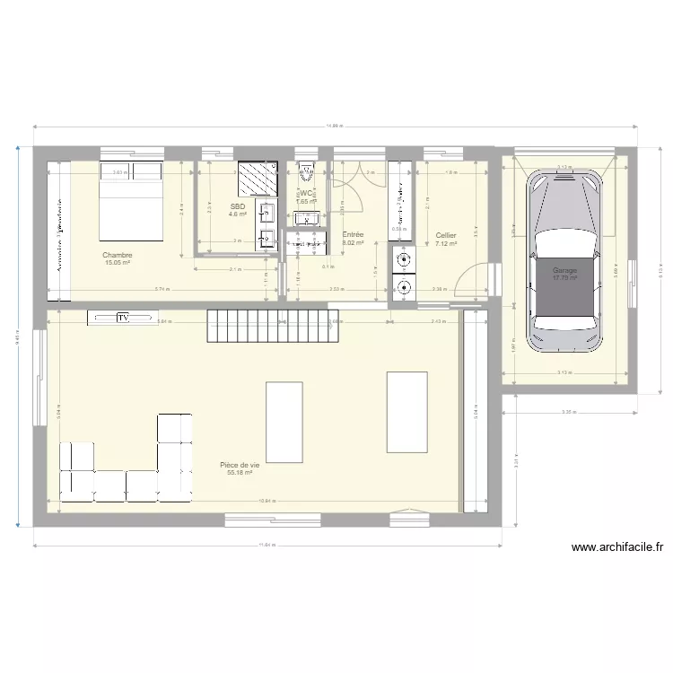 Maison 2. Plan de 