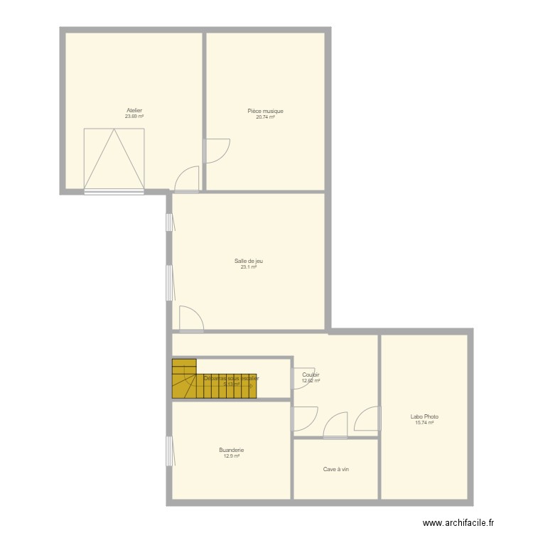 Marc Olivier ANDRE Sous Sol 1. Plan de 0 pièce et 0 m2