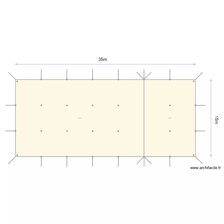 Jumelage 525m&sup2;. Plan de 2  et 524 m²