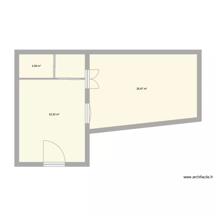 TheWhite. Plan de 3  et 52 m²