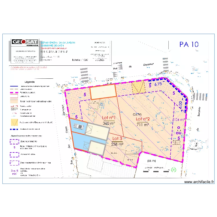 BEAULIEU GARAGES. Plan de 