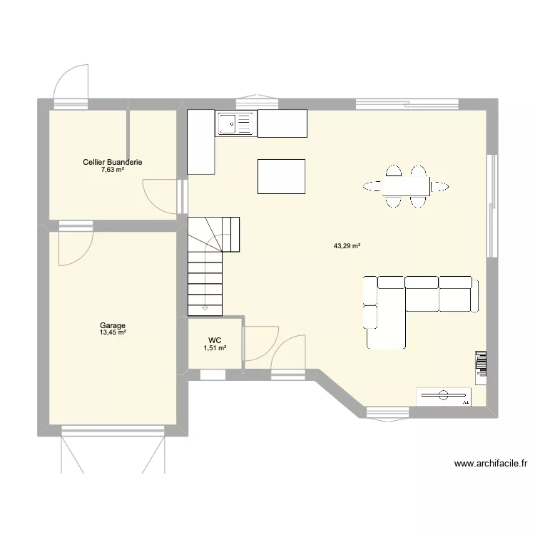 Maison plan 1. Plan de 