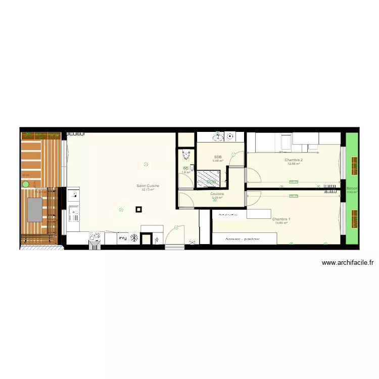 T3 Nogent sur Marne JPA. Plan de 