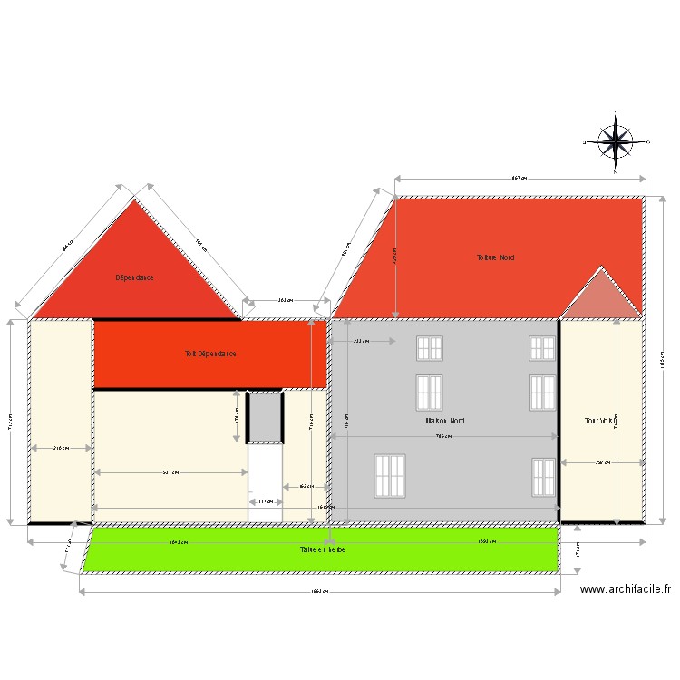 Façade Nord 3. Plan de 0 pièce et 0 m2