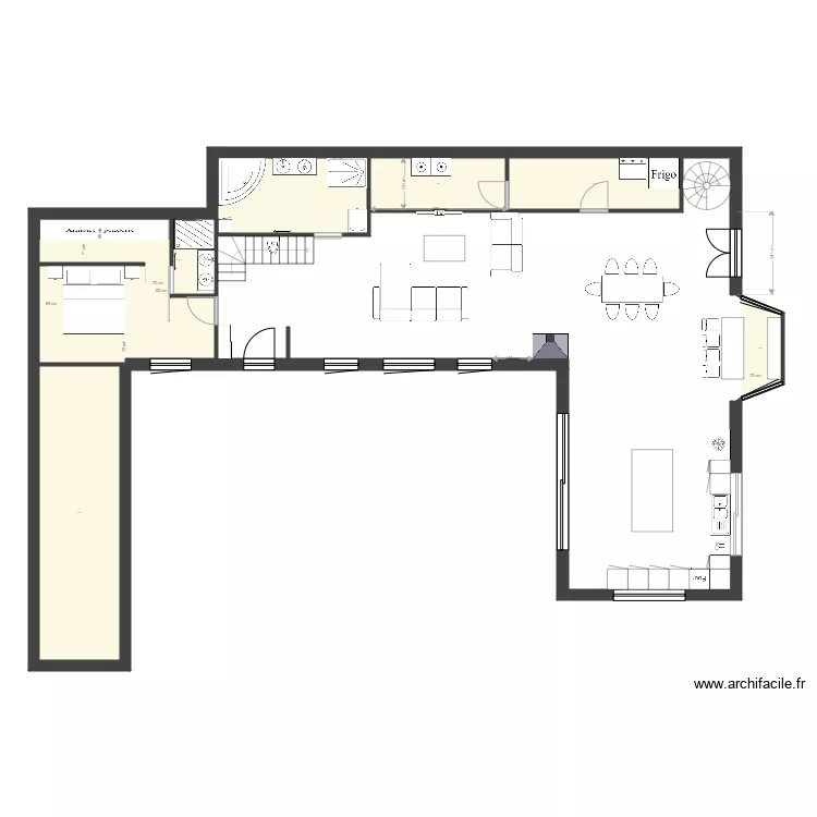 maison cote r&eacute;elle bis. Plan de 