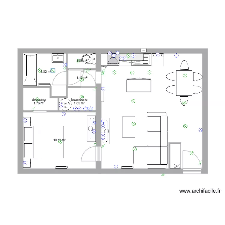 appart electricit&eacute;. Plan de 