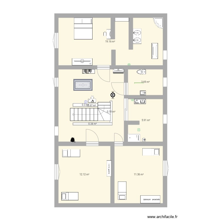1ER ETAGE. Plan de 0 pièce et 0 m2