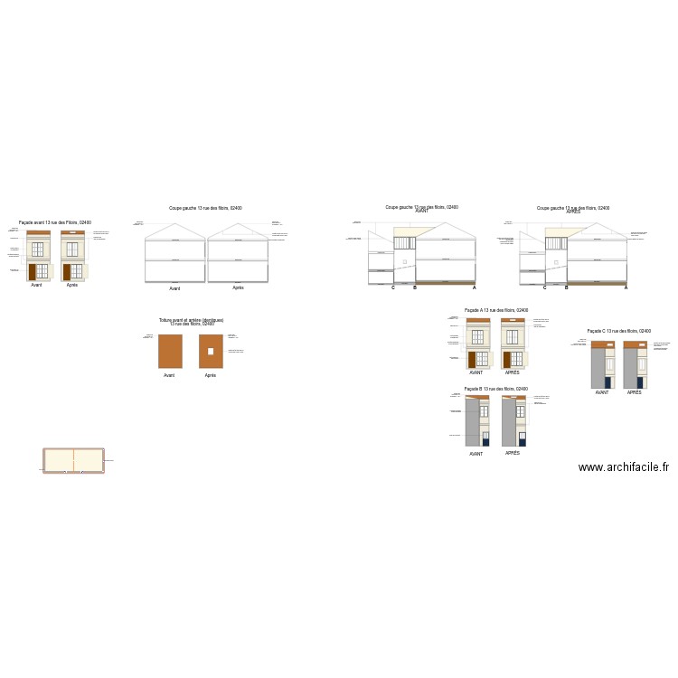 Maison. Plan de 1 pièce et 28 m2