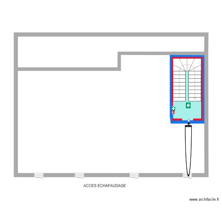 INSIDE 2ER ETAGE 1. Plan de 3 pièces et 109 m2