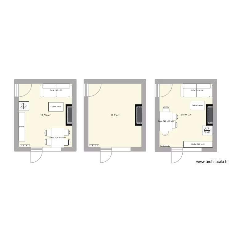 Living room. Plan de 3  et 38 m²