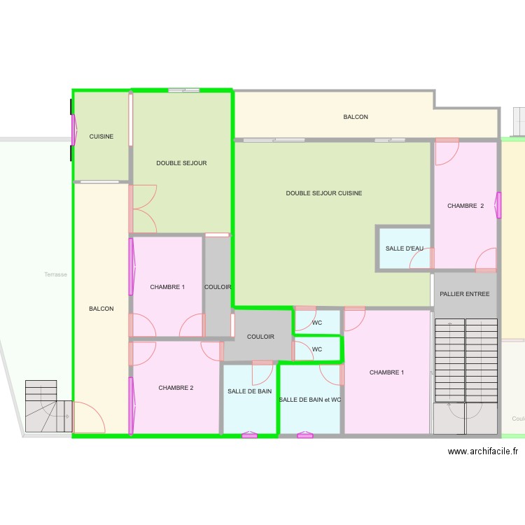 4 ETAGE 2 LOGEMENTS TYPE F3 BELLE ETOILE SCI CGC . Plan de 0 pièce et 0 m2