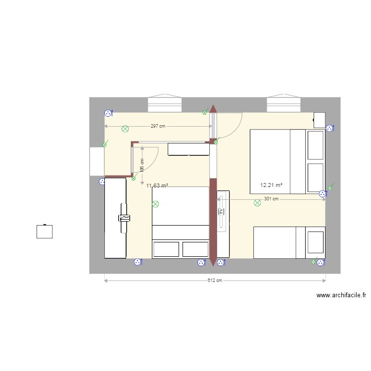 chambre chirassimont 2. Plan de 0 pièce et 0 m2