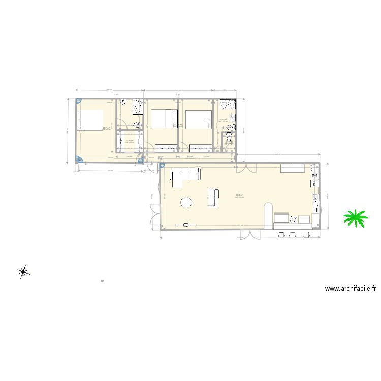 maisoncontainer MAnzo. Plan de 7 pièces et 117 m2
