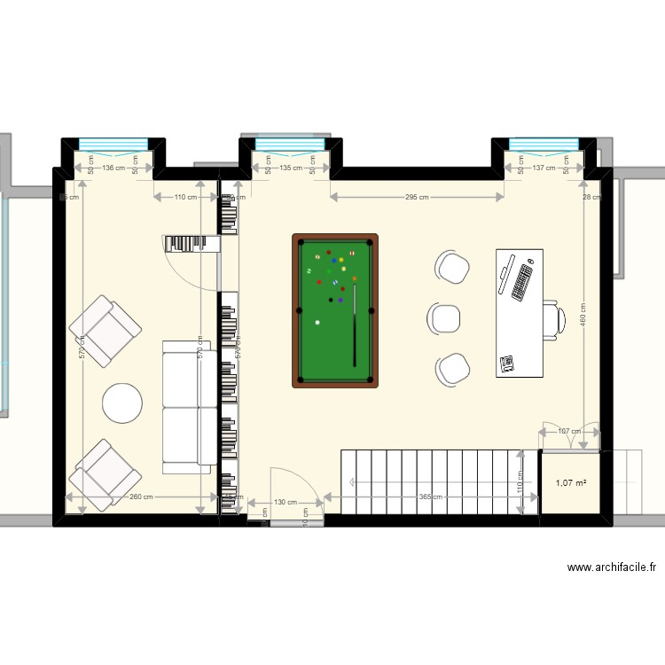 Projet Regie Pro. Plan de 12 pièces et 180 m2