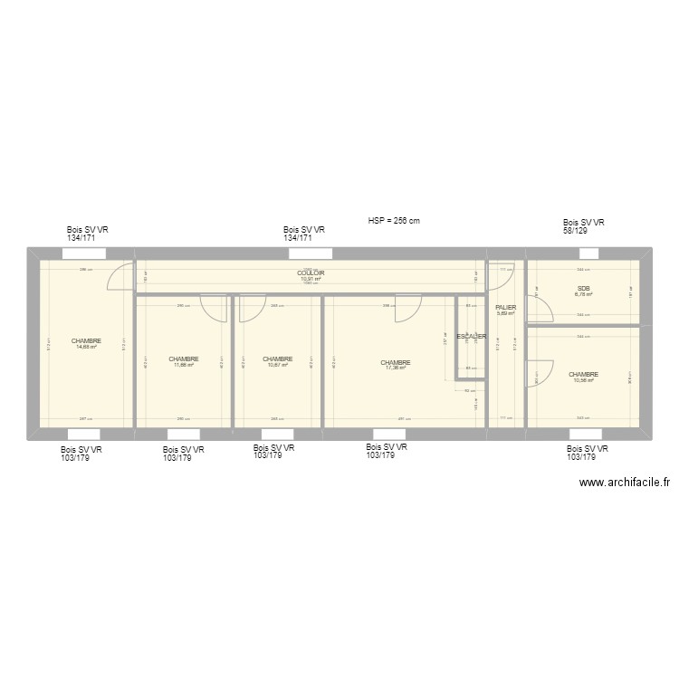 FOREST. Plan de 16 pièces et 242 m2