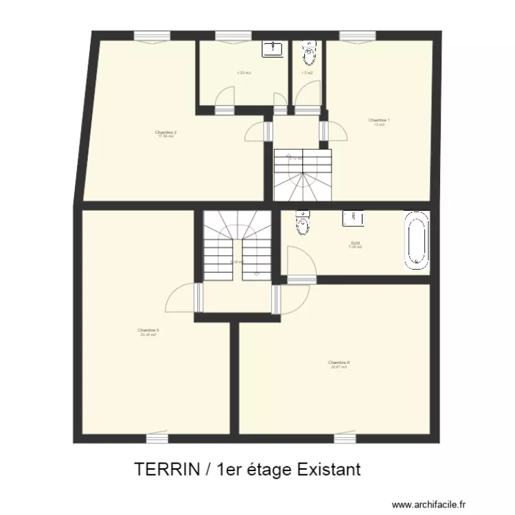 Greg perso 1er etage existant. Plan de 