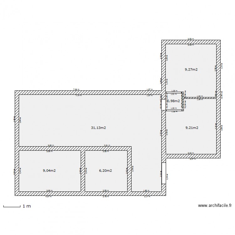 avec sas. Plan de 0 pièce et 0 m2
