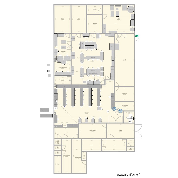 Plan TT 18/11/2022 modif laser . Plan de 31 pièces et 573 m2