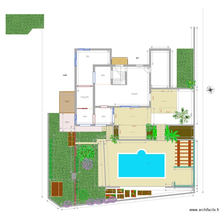 Plan Extérieur aménagt2. Plan de 0 pièce et 0 m2