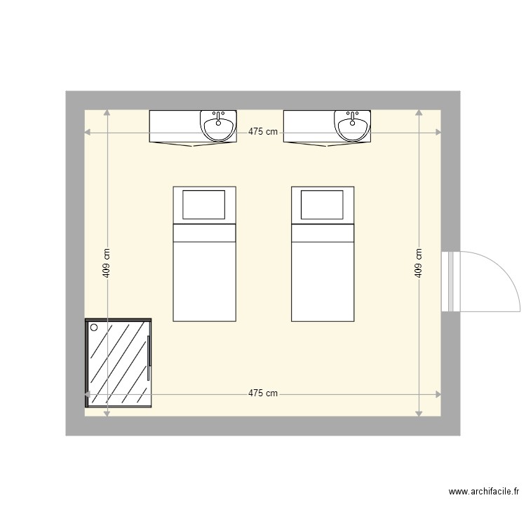 pièce cabine de soin. Plan de 0 pièce et 0 m2