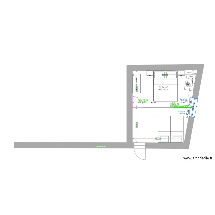 1 ER ÉTAGE MODIF CLOISON 3. Plan de 0 pièce et 0 m2