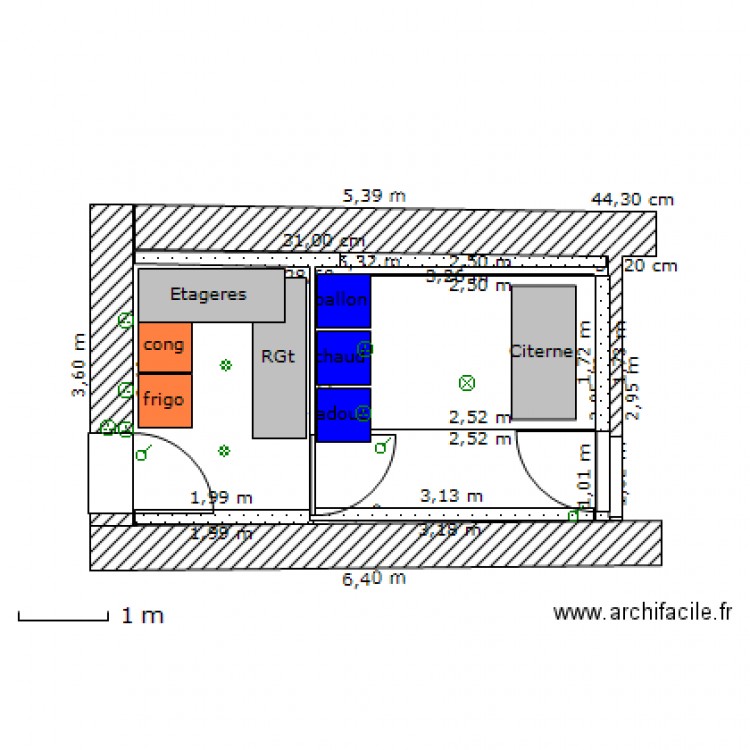 plan BIS cellier chaufferie. Plan de 0 pièce et 0 m2