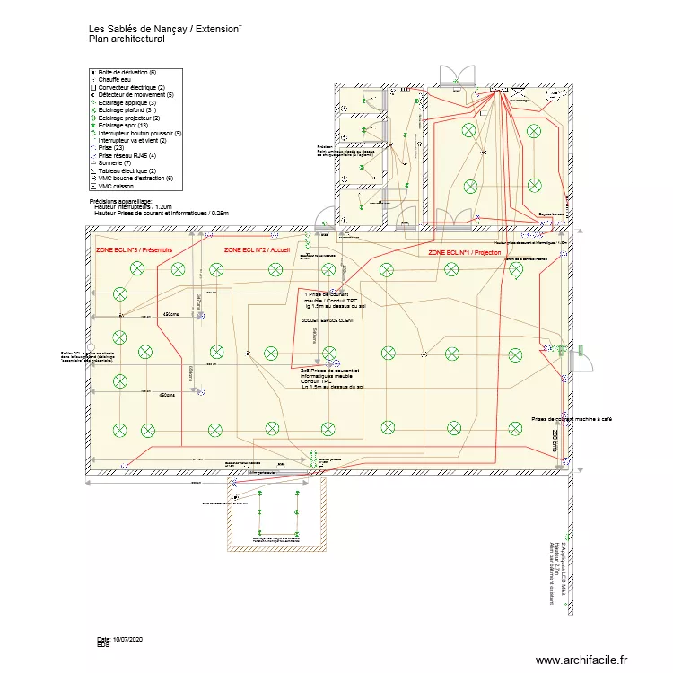 Sabl&eacute;s de Nan&ccedil;ay. Plan de 
