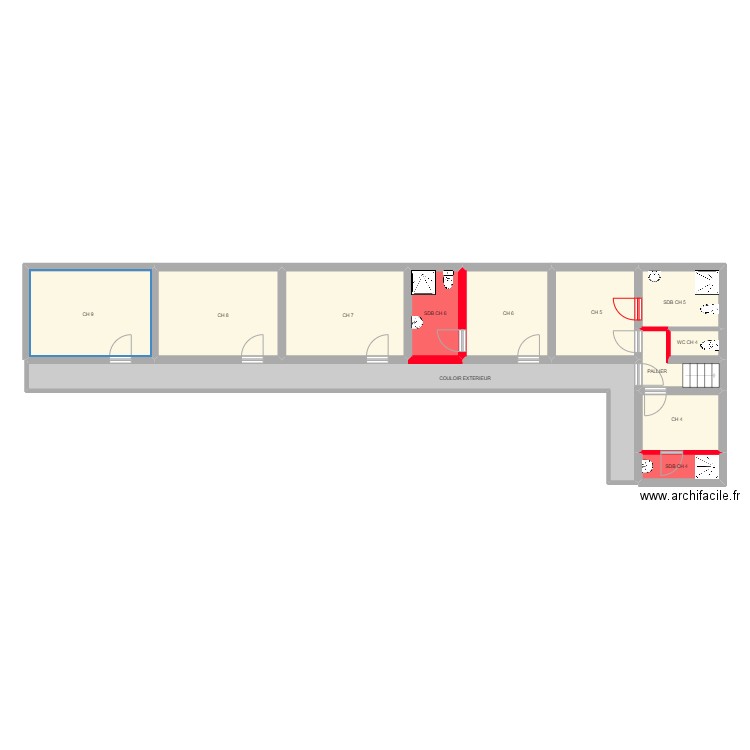 BRETON ETAGE EXT. Plan de 0 pièce et 0 m2