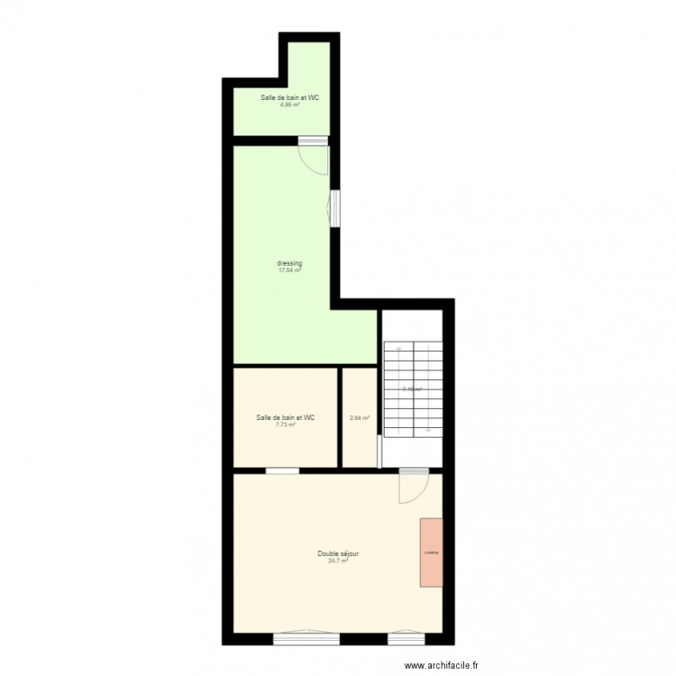 8 1234 étage 1. Plan de 0 pièce et 0 m2