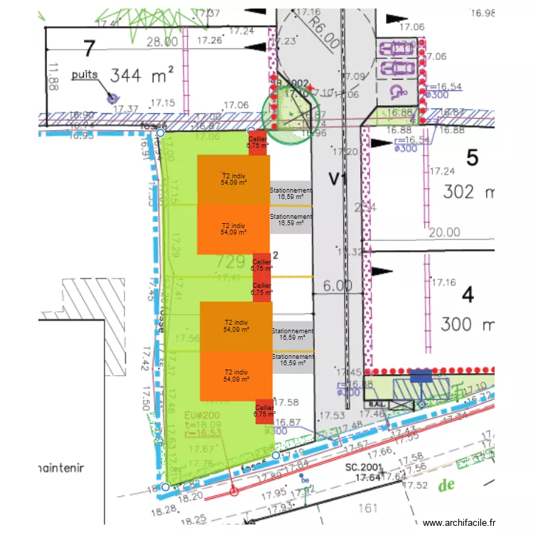 Ile d'Yeu - Chironni&egrave;re. Plan de 
