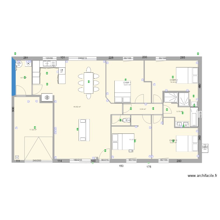 MAISON T5 FINALISé. Plan de 0 pièce et 0 m2