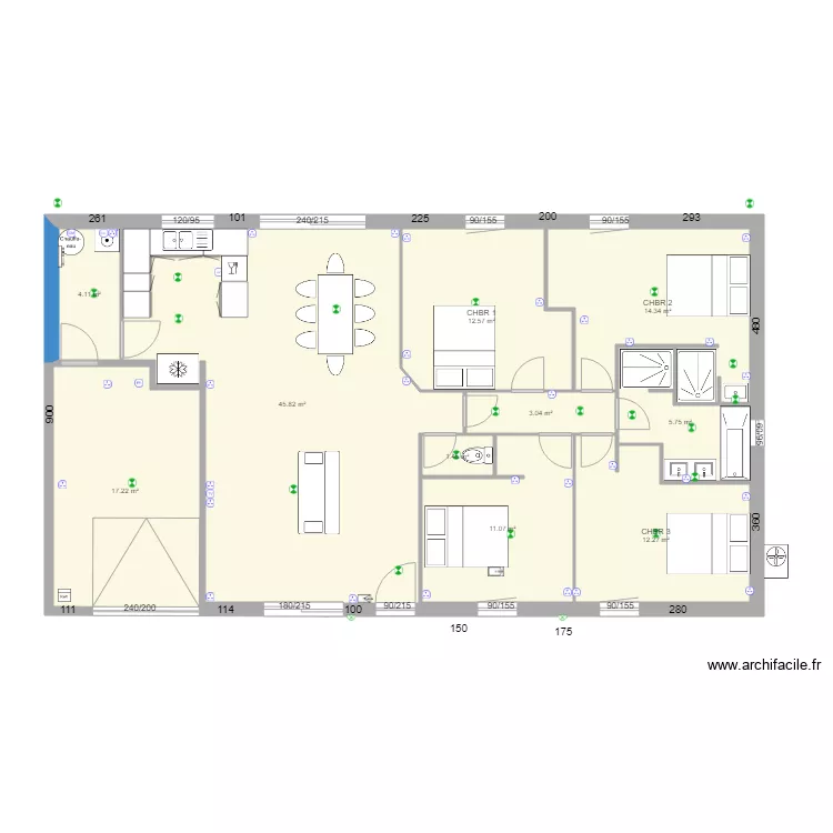 MAISON T5 FINALIS&eacute;. Plan de 