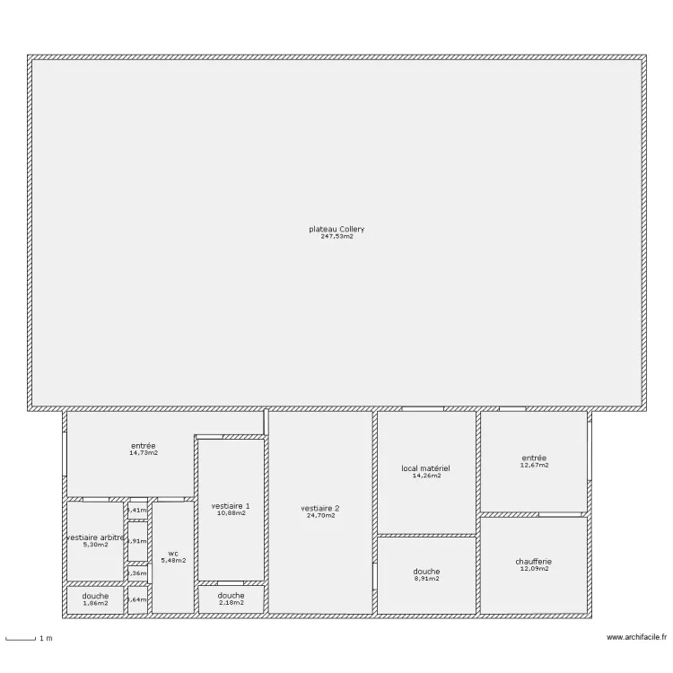 Gymnase Francois Collery. Plan de 