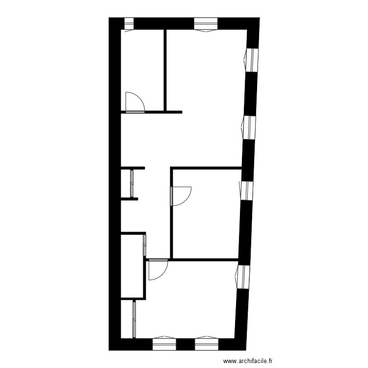 Mairie chassey beaupré  23. Plan de 8 pièces et 72 m2