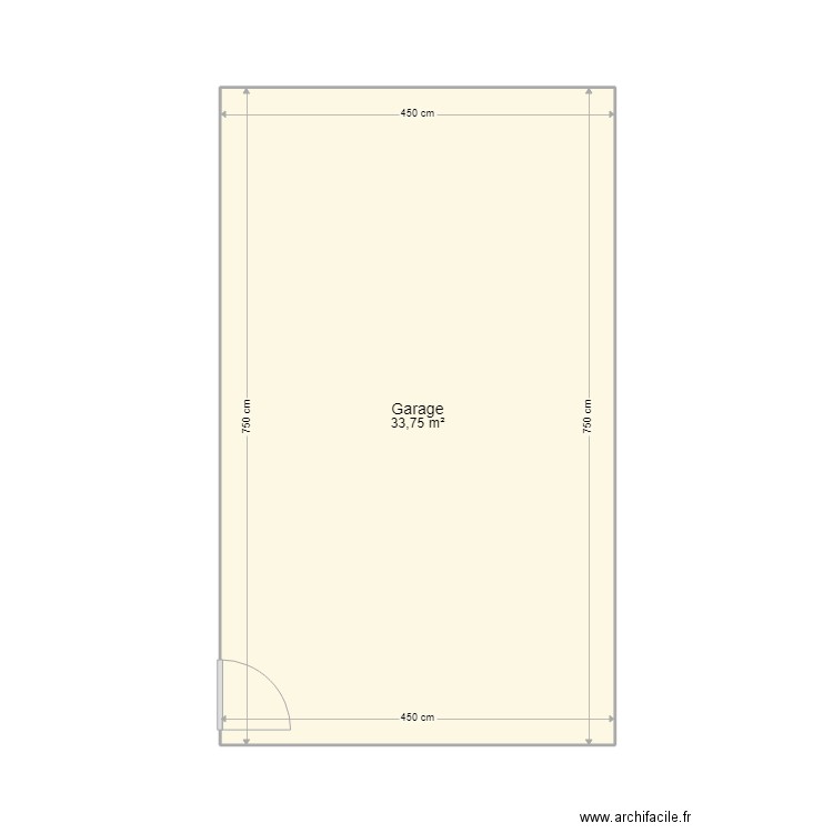 Petigny - Lejeune Anne garage. Plan de 1 pièce et 34 m2