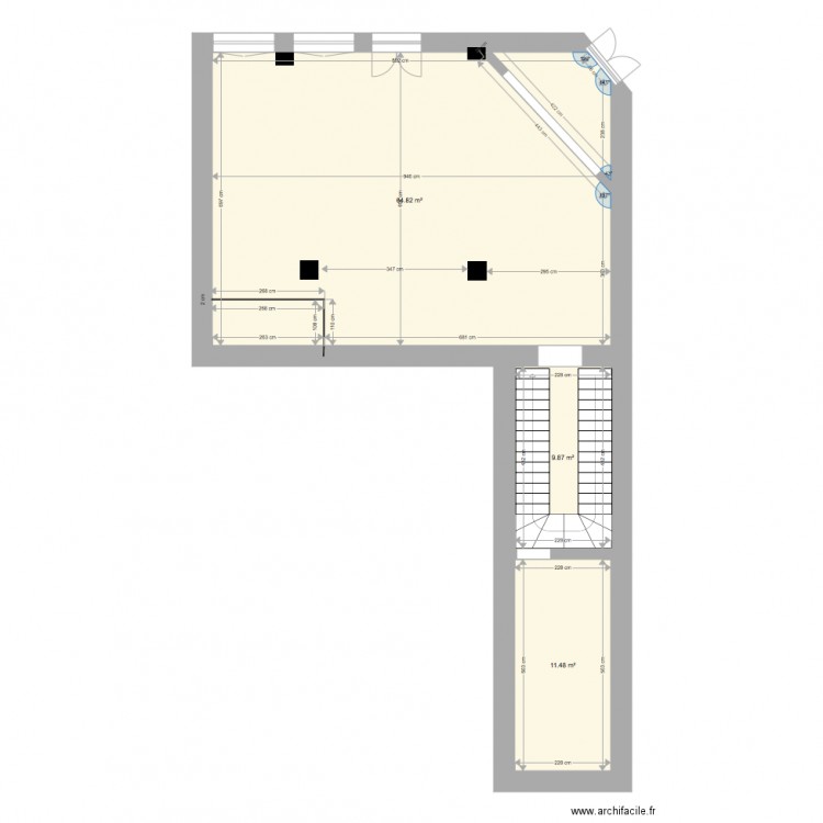 Patisserie Rez de chaussée. Plan de 0 pièce et 0 m2