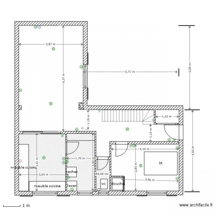 rdc rect pascal 02. Plan de 0 pièce et 0 m2