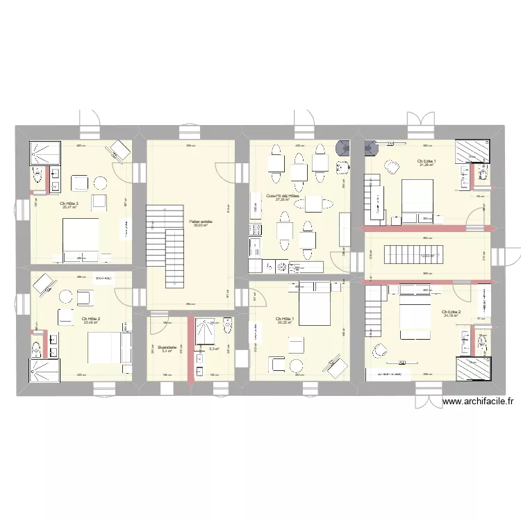 Etage_essai2-escaliers-FINI. Plan de 