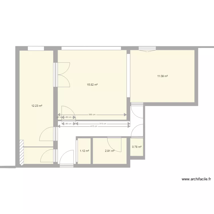 appart m&eacute;rignac. Plan de 