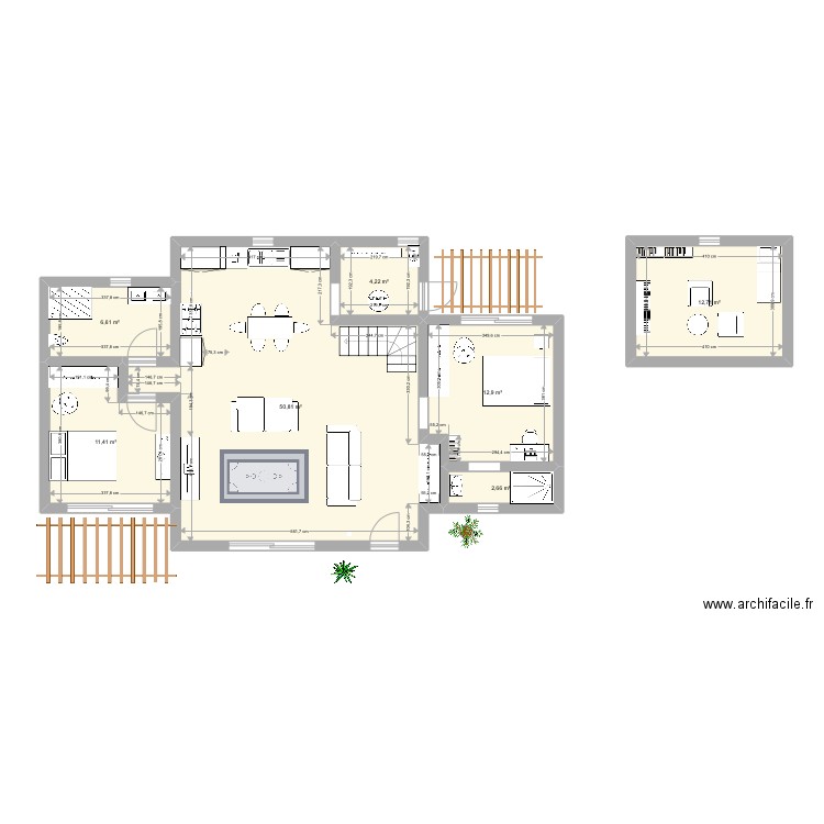 PLAN MAISON 1. Plan de 7 pièces et 101 m2