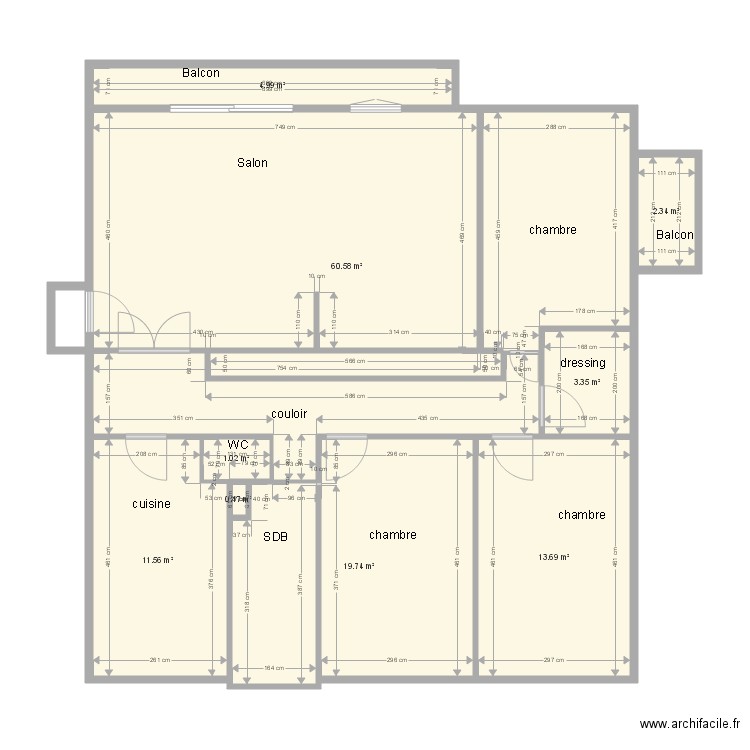 n 2 plein sud avant. Plan de 0 pièce et 0 m2