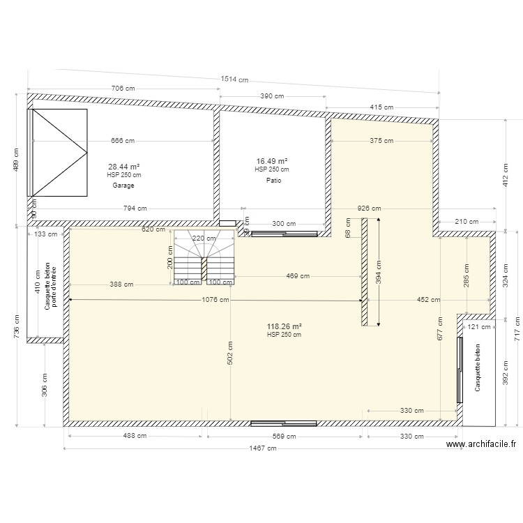 Murs Rez de chausée V2. Plan de 0 pièce et 0 m2