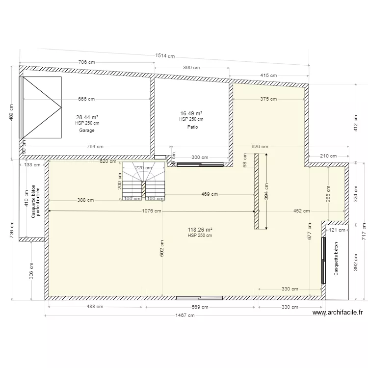 Murs Rez de chaus&eacute;e V2. Plan de 