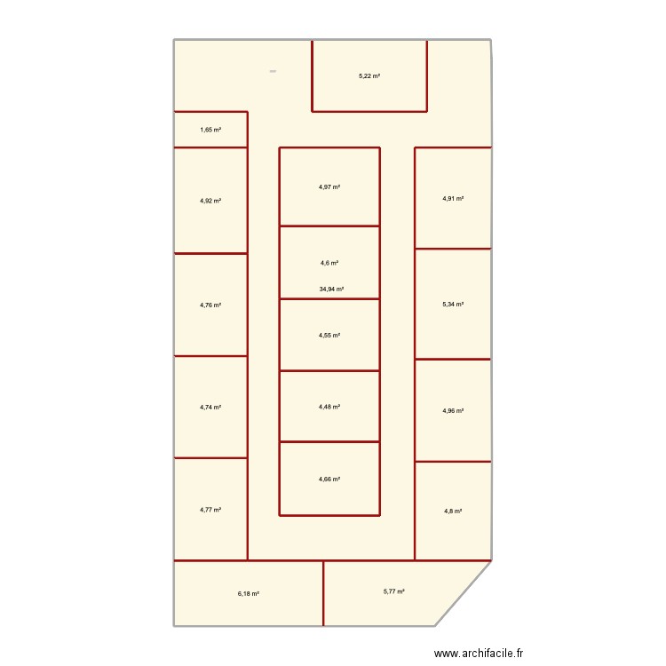 plan residence 2 . Plan de 18 pièces et 140 m2