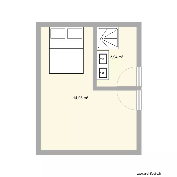 Chambre st leu . Plan de 
