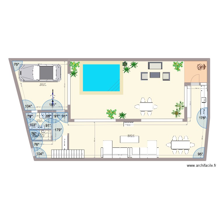 rdc mathilde RDC. Plan de 5 pièces et 157 m2