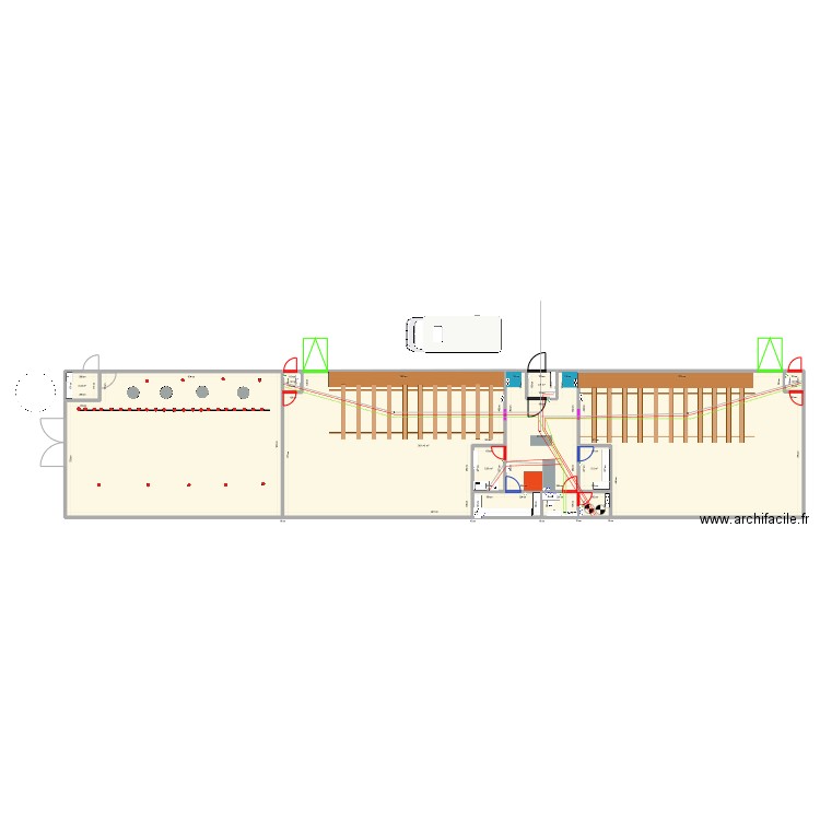 POULES PONDEUSE. Plan de 8 pièces et 411 m2