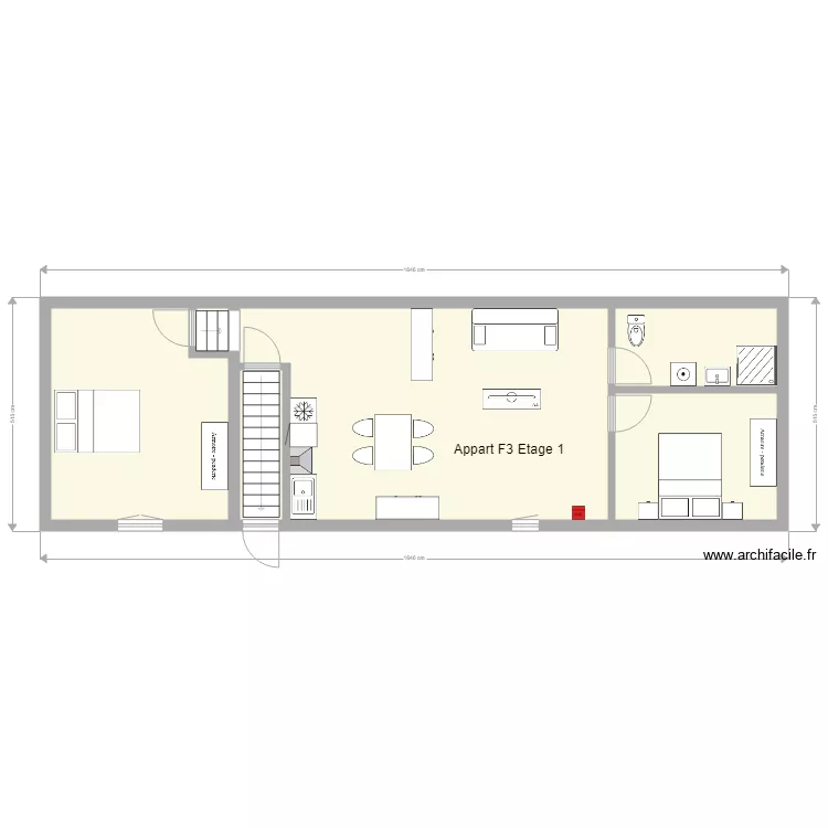 Le moulin Janvier 2020  Appart  F3 Etage 1. Plan de 