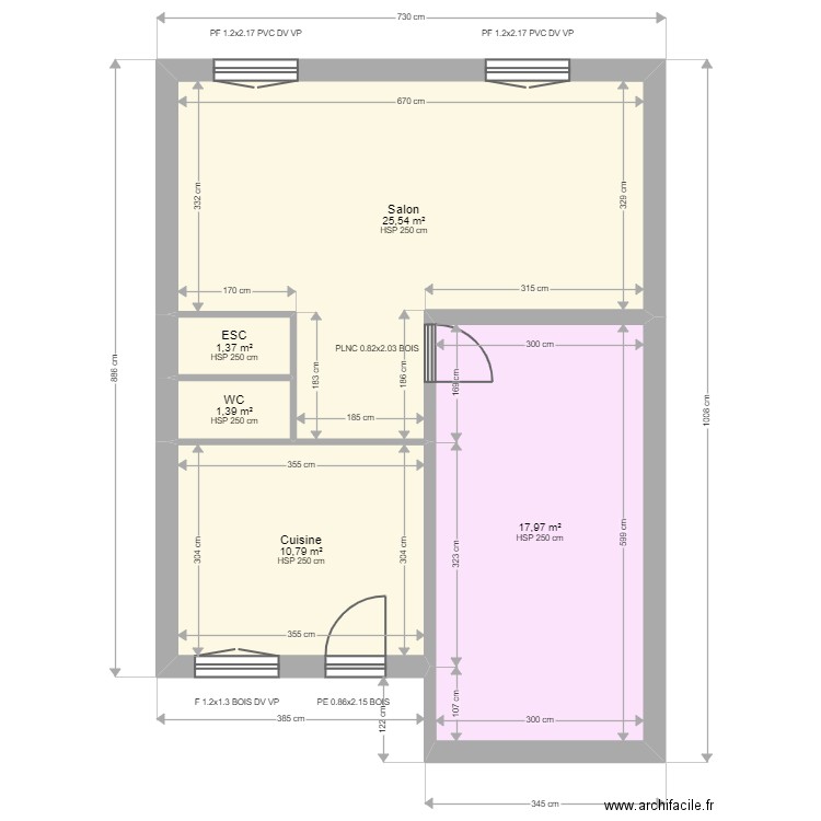 TREIL BRUNO . Plan de 13 pièces et 114 m2